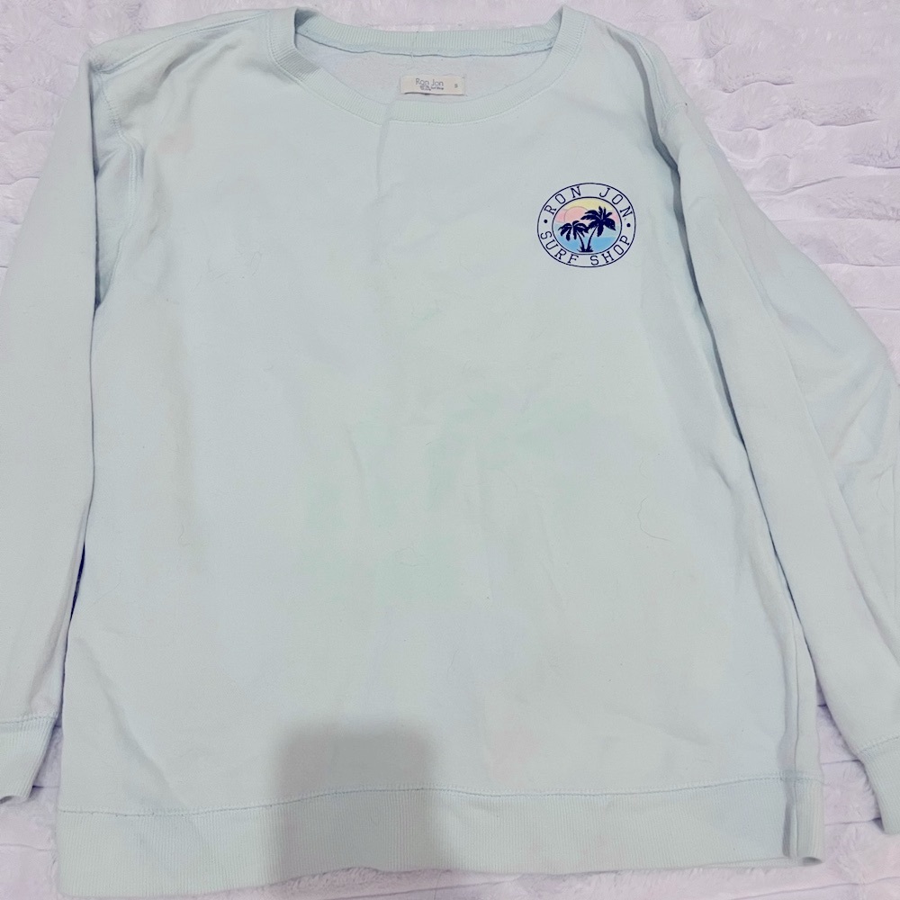 PacSun teal logo crew neck size s